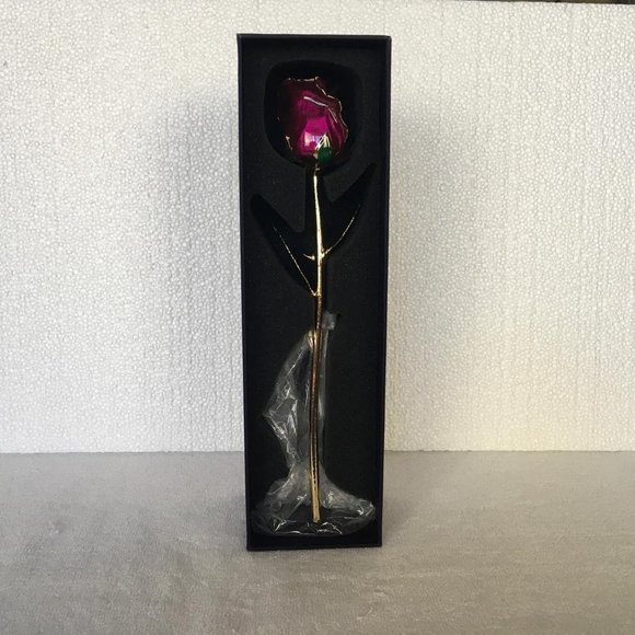 Eternal Love Rose Dipped in 24k Gold Foil V15 - Picture 8 of 10